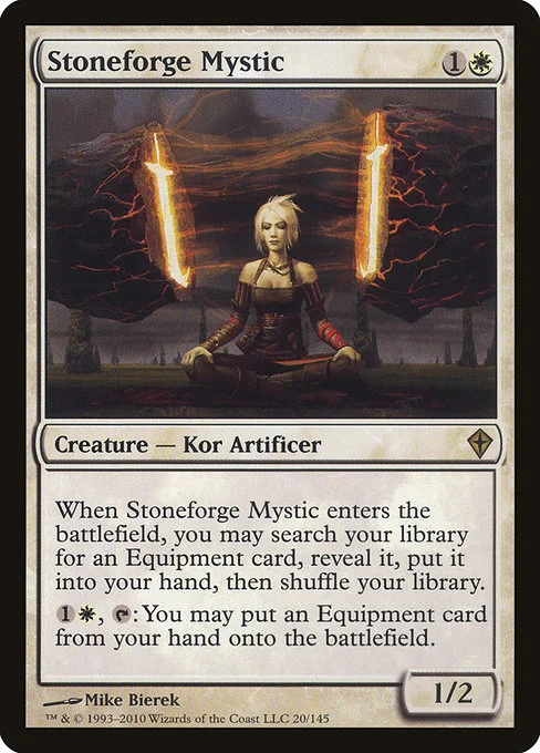 Mística forjapiedras — Worldwake — Criatura — Kor Artificer — Coste {1}{W}